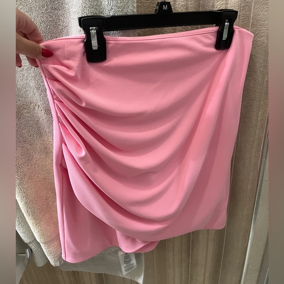ZARA Pink Draped Mini Skirt Size M - Picture 5 of 7